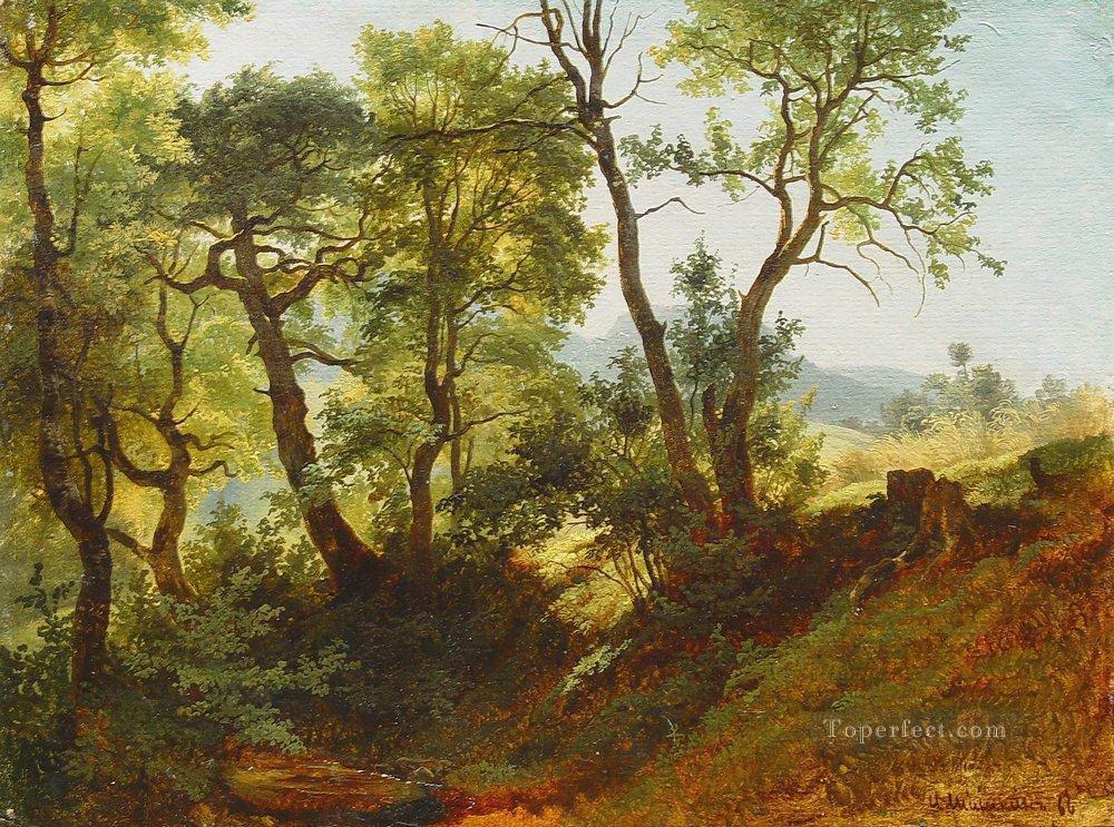 Borde del bosque 1866 paisaje clásico Ivan Ivanovich Pintura al óleo